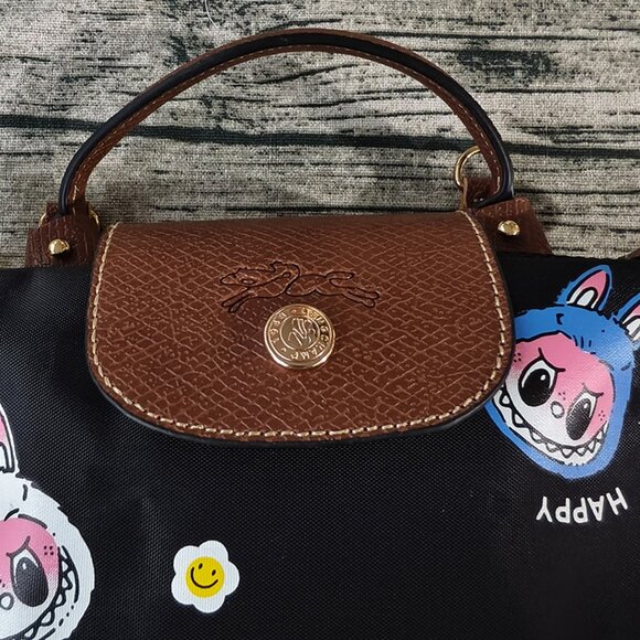 Longchamp x POP MART Black Mini Crossbody Bag - Picture 2 of 5